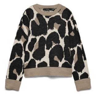 Vero Moda Leonie Women’s Black/Beige Jumper Photo of the Espace des Marques %store% store - view of %key%