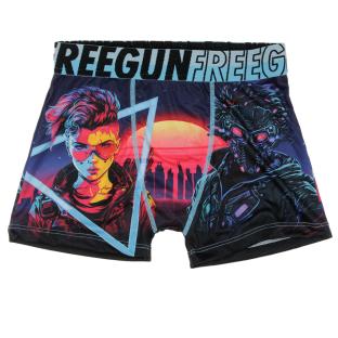 Boxer Noir/Bleu à Imprimés Garçon Freegun WAR pas cher