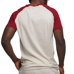 T-shirt Écru/Rouge Homme Champion 216576 vue 2
