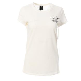 T-shirt Beige Femme G-Star RAW Handwritten pas cher