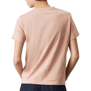 T-shirt Rose Femme Calvin Klein Jeans Institutional vue 2