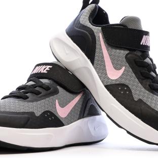 Baskets Grise/Rose Fille Nike Wearallday vue 7