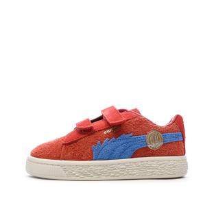 Baskets Rouge Garçon Puma Suede One Piece pas cher
