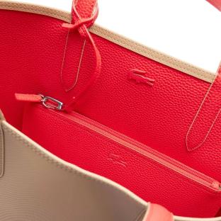 Sac Cabas Réversible Beige/Rouge Femme Lacoste Anna vue 0