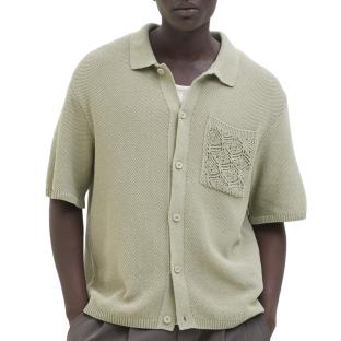Chemise en Maille Kaki Homme Jack & Jones Summer Pocket vue 0