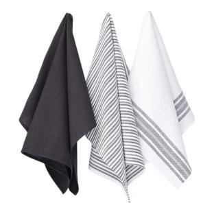 Lot De 3 Torchons Imprimé Noir Today Essential vue 0