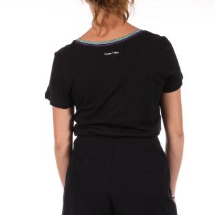 Camiseta negra de mujer FREEMAN PORTER Tonia Linen ver 0