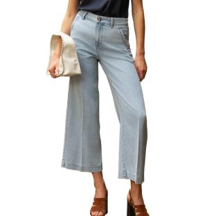 Jean Wide Bleu Femme Oraije Eleonorette vue 0