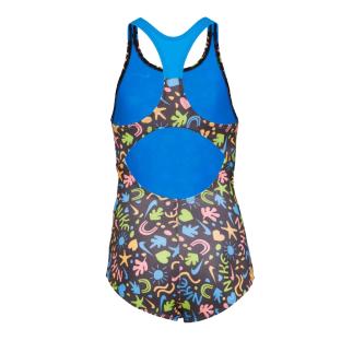 Maillot de bain Noir/Bleu Fille Nike Racerback vue 2