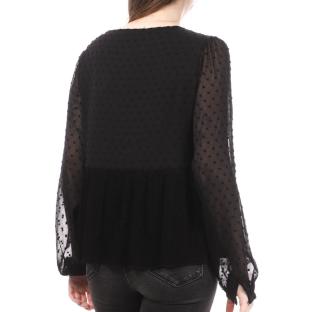 Blouse Noir Femme Teddy Smith Phylo vue 2