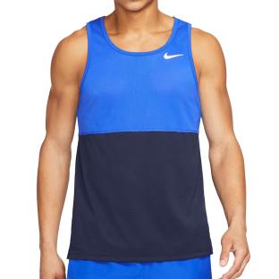 Débardeur Bleu/Noir Homme Nike Df Run pas cher