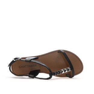 Sandales Noires Femme Chattawak PETUNIA vue 4