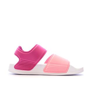 Sandales Roses/Blanches Fille Adidas Adilette K vue 2