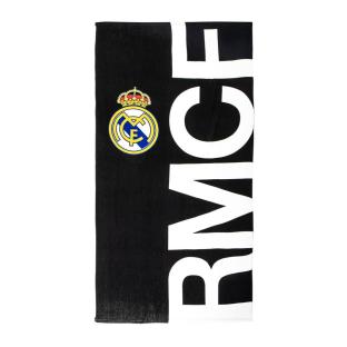Real Madrid Serviette de Plage Noire/Blanche Sport Zone 140x70cm vue 0