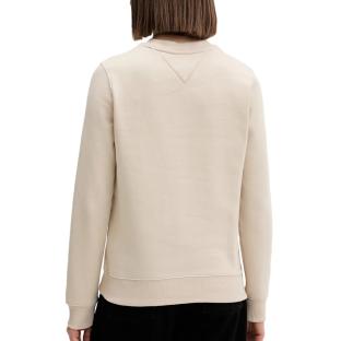 Sweat Beige Femme Tommy Hilfiger Flag Crew vue 2