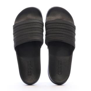 Claquettes Noires Adidas Adilette Comfort vue 3