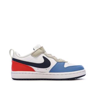 Baskets Blanche/Bleu Garçon Nike Court Borough Low Recraft vue 2