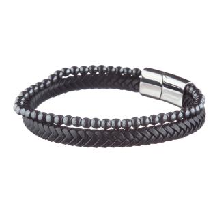 Bracelet Noir/Gris Homme Geographical Norway 315039 pas cher