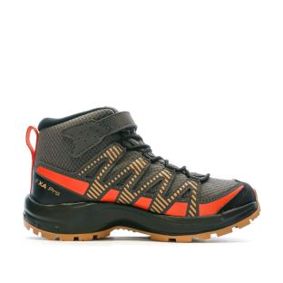Chaussures de Randonnée Marron/Orange Garçon Salomon Xa Pro V8 Mid vue 2