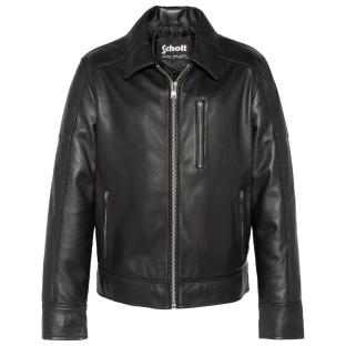 Blouson Noir Homme Schott LCADAM vue 3