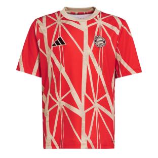 Bayern Munich Maillot Prématch Rouge Junior Adidas 24/25 vue 0