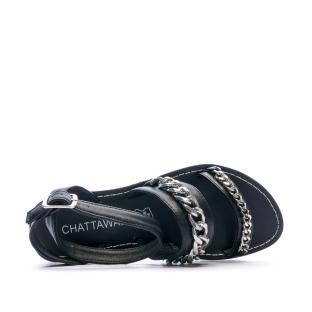 Sandales Noir Femme Chattawak Silene vue 4
