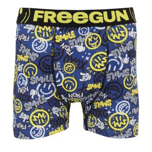 Boxer Bleu/Jaune Garçon Freegun Smile vue 0