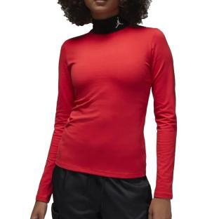 T-shirt Manches Longues Rouge Femme Nike Flight vue 0