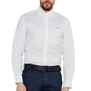 Chemise Blanches Imprimé Homme Tommy Hilfiger Flex Poplin Polka pas cher