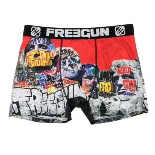 Boxer Rouge/Noir à Imprimés Garçon Freegun Vib pas cher