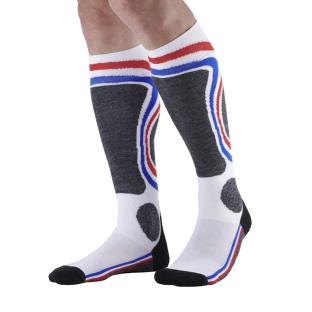 X1 Paire de Chaussettes Blanc/Rouge Mixte Ski French vue 0