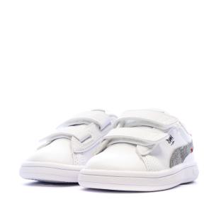 Baskets Blanc Garçon Puma Smash 3.0 Mid 9 vue 0