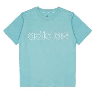 T-shirt Bleu Fille Adidas B Lin T pas cher