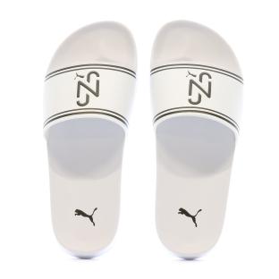 Claquettes Blanches Homme Puma Leadcat 2 vue 3