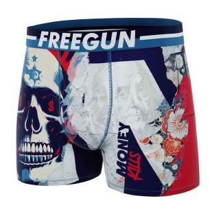 Boxer Gris/Marine Homme Freegun Microfibre vue 0