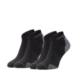 X 2 Paires de Chaussettes Noires/Grises Mixte Ceramicool Run vue 0