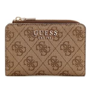 Portefeuille Marron Femme Guess Laurel Slg Zip pas cher