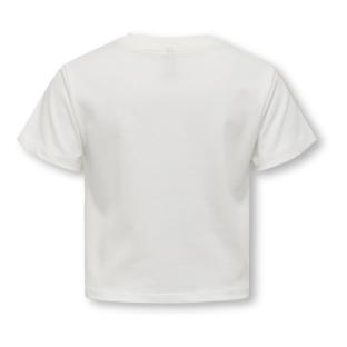 T-shirt Blanc Fille Kids ONLY Maiken Life Heart vue 2