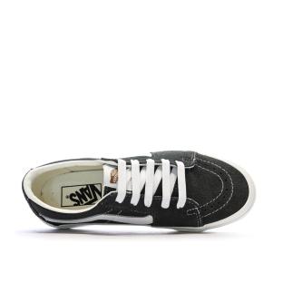 Baskets Gris/Blanc Femme Vans Sk8-low Canva vue 4