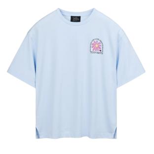 T-Shirt Bleu Femme Teddy Smith Flowa vue 0