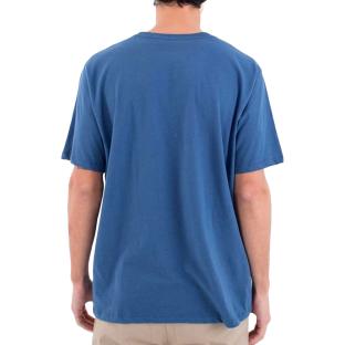 T-shirt Bleu Homme Hurley Waxed vue 2