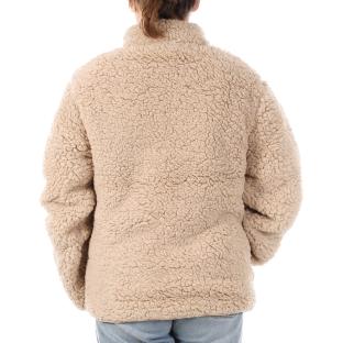Veste Sherpa Beige Femme Full Compagnie des Amériques Zip vue 0
