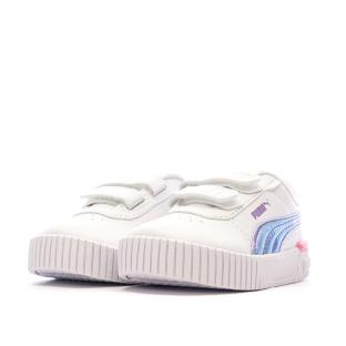 Baskets Blanches/Violette Fille Puma Carina 2.0 Bouncy vue 6