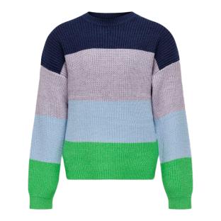 Pull Marine/Violet Fille Kids Only Stripe pas cher