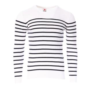 Pull Blanc/Marine Homme Redskins Marin pas cher