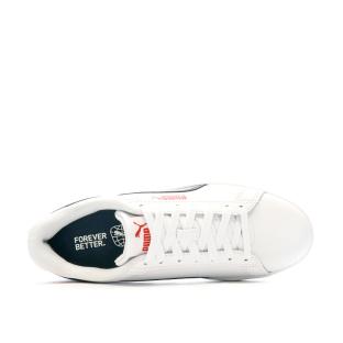 Baskets Blanches/Marine Garçon Puma Smash 3.0 vue 4