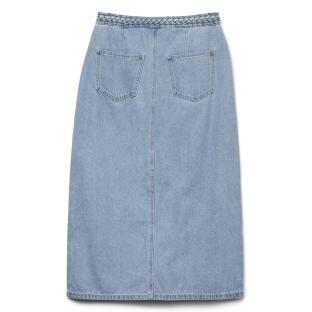 Jupe Longue Jean Bleu Femme Vero Moda Veri vue 3
