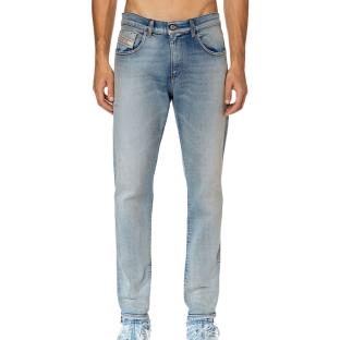 Jean Slim Bleu Clair Délavé Homme Diesel 2019 D-strukt pas cher