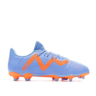 Chaussures de Football Bleu/Orange Garçon Puma Future Play vue 2