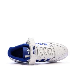 Basket Blanc/Bleu Homme Adidas Forum Low vue 4